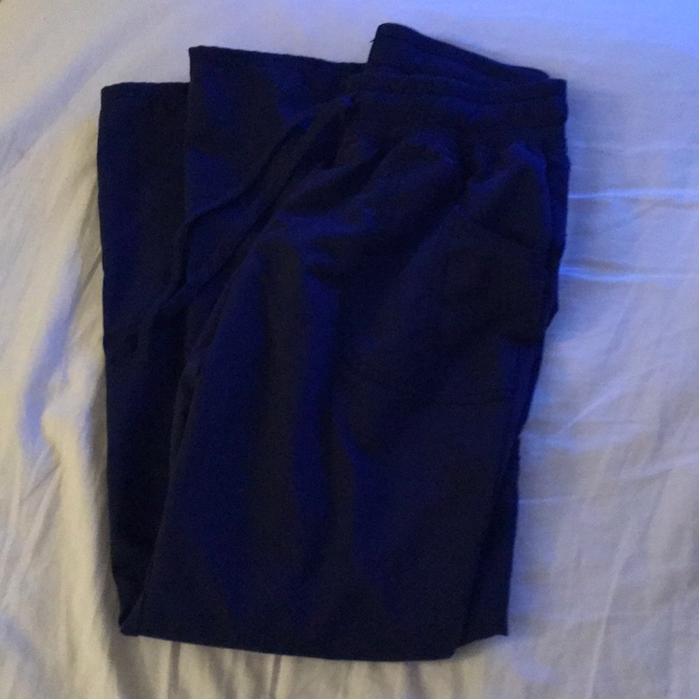 Navy petite scrub pants